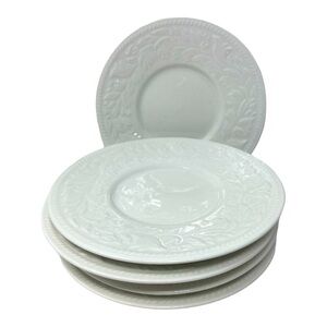Garland 8837 | White Stoneware | 6” Saucers | Lot of Seven. (Buy 6 get one free)